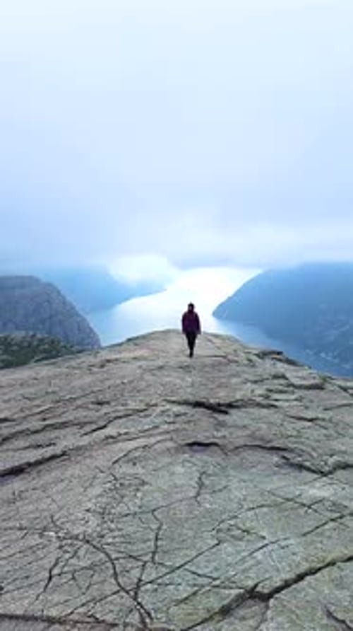 Stunning Views From the Cliff in Preikestolen Norway While Exploring Natures Breathtaking Beauty