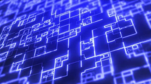 Digital Technology Circuit Board BG, 3d Loop Animation, Futuristic Digital Abstract Motion Graphics