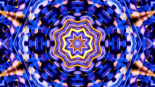 Túnel geométrico abstrato dinâmico com energia de néon brilhante