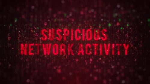 Futuristic Digital Grid Revealing Suspicious Network Activity