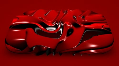 Background with Red Plate of Plasma, Reflection, Exclusive, Unique Design, 3D Render