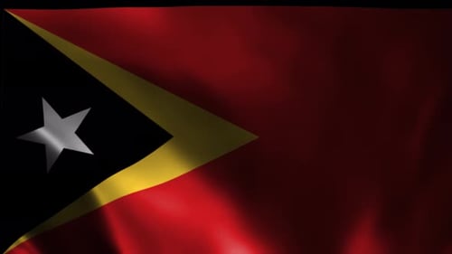 Realistic Waving Flag of East Timor Animation