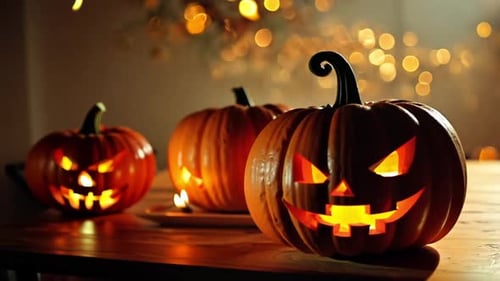 Glühender Halloween-Kürbis