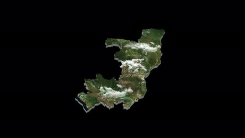 Republik Kongo (Congo Brazilville) 3D-Länderkartenanimation Transparent Alpha