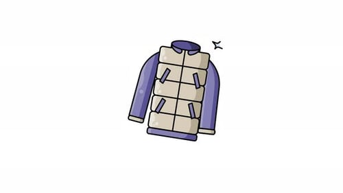 Modern Animated Puffer Jacket with Playful Bounce
