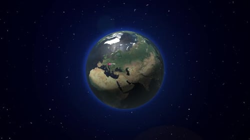 Earth Zoom From Space To Austria