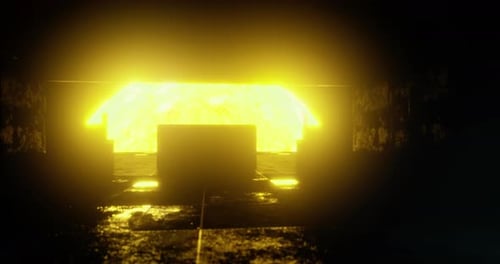 Entrée lumineuse mystérieuse dans un tunnel sombre révélant une lumière vive