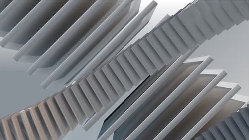 3d Abstract Tunnel Background. Minimalistic Interior Design Animation