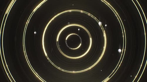 Mesmerizing Abstract Concentric Circles with Glowing Edges