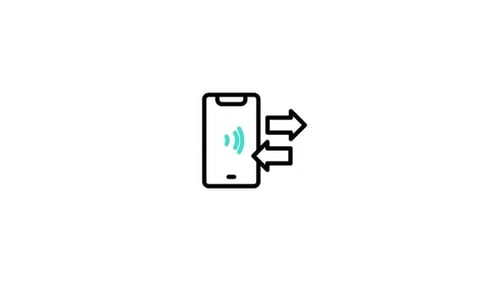 Animated Minimalist Smartphone Data Transfer Icon