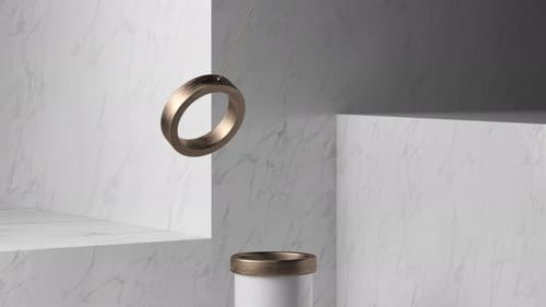 Animação de cilindros satisfatórios em loop 3D