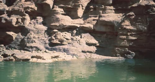 Rock Formations and Clear Water Create a Tranquil Space in Nature