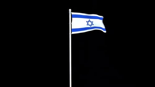 Realistic Waving Israel Flag Animation