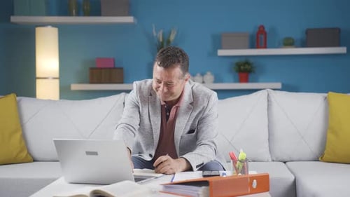 Home office worker man portrait