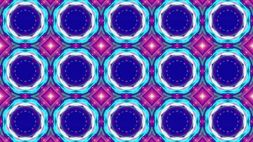 Vibrant Abstract Geometric Kaleidoscope Looping Background