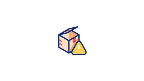 Animated Delivery Warning Icon Motion Graphic