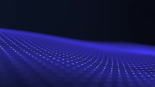 Abstract Blue Digital Network Wave Background Loop