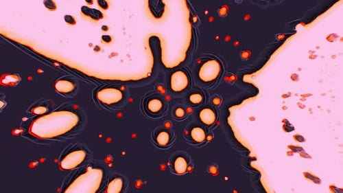Flowing Abstract Organic Cell-Like Microbes Background Loop