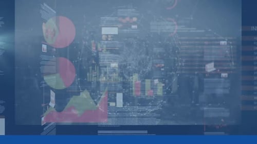 Animation of financial data processing and statistics recording