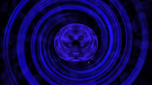 Révolution énergétique du cercle lumineux irrégulier bleu