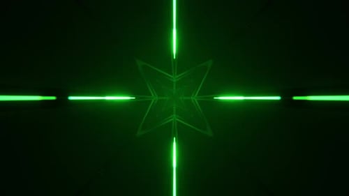 Green Infinite Flow Of Neon Light Energy Background Vj Loop In 4K