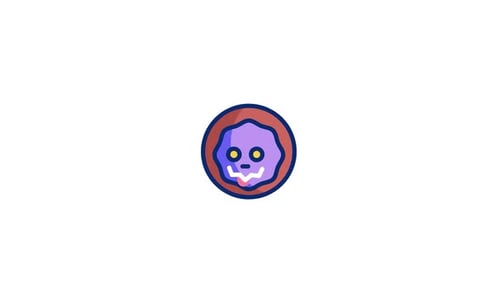 Playful Halloween Monster Character Winking Animation