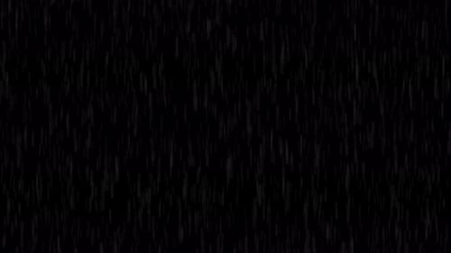Animated Rain Falling on a Black Background