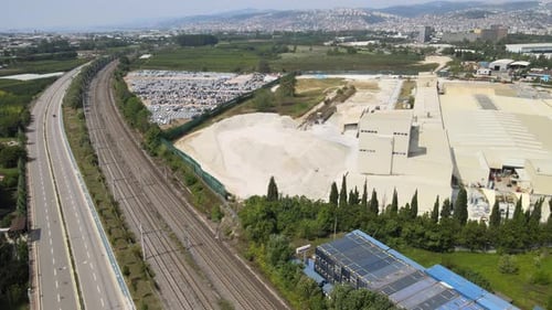 aerial cement factory