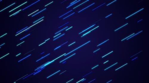 Futuristic Neon Blue Streaming Lines Abstract Background