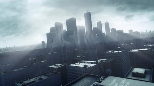 3D Skyscraper City Text Asia