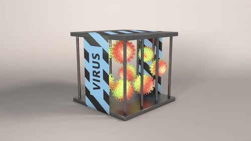 Illustration 3D du confinement des virus