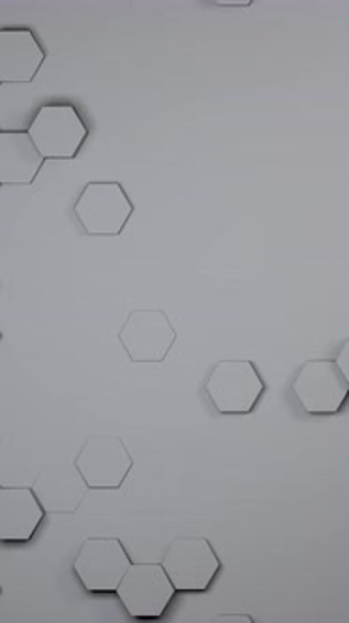 Hexagonaler strukturierter Musterhintergrund Futuristische Technologie Geometrisches vertikales Video