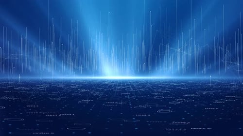 Futuristic Digital Data Flowing Network Abstract Background