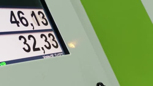 Gas Pump Digital Meter Close Up
