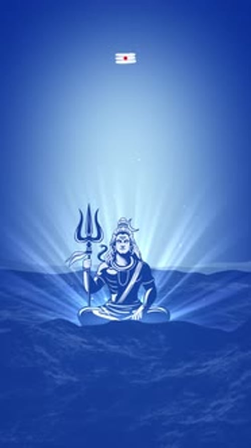 Fond vertical du festival hindou de Maha Shivratri Lord Shiva