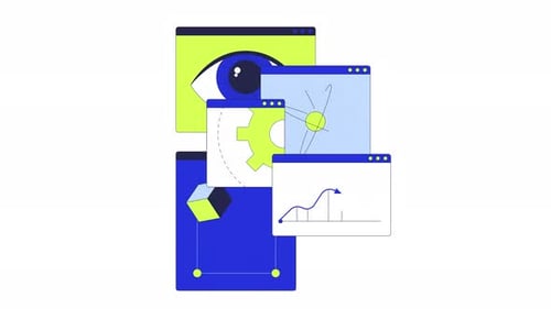 Animation 2D de l'interface de science des données