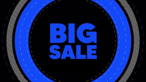Dynamic Geometric Circles Big Sale Text Reveal Animation
