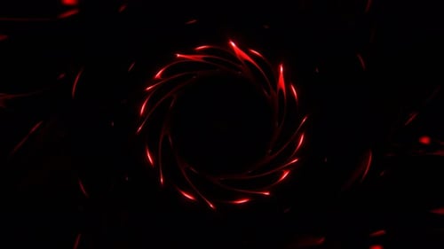 Roter fantastischer organischer Wirbel mit einem leuchtenden Hintergrund VJ Loop in 4K