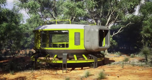 Innovative Futuristic Dwelling Nestled in an Exotic Forest Landscape