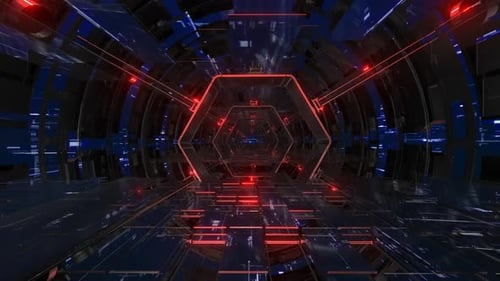 Futuristischer Tunnel mit Schleife II