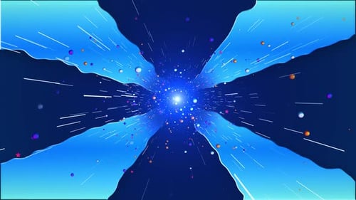 Futuristic Warp Speed Space Travel Tunnel Loop