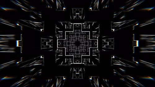 Orange And White Dark Pulsing Tunnel Background Vj Loop In 4K