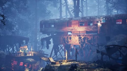 Abandoned Train Wreckage