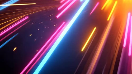 Abstract Neon Light Trails