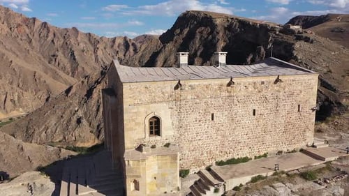 Mountains And Historical Building