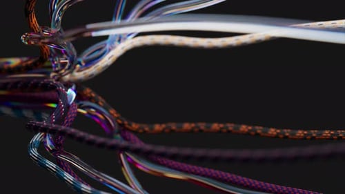 Dynamic Intertwined Cables Abstract Technology Animation