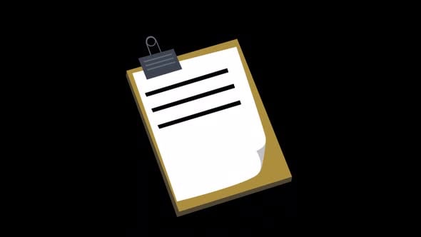 Notepad symbol icon animation video, Elements Motion Graphics ft ...