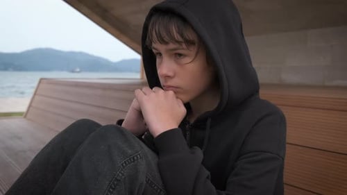 Teenager in einer Depression.