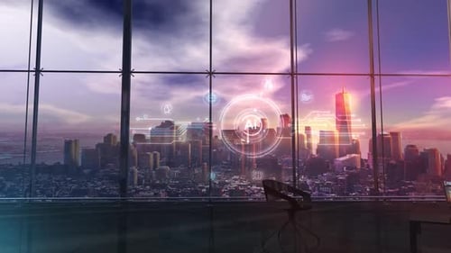 Oficina e infografía sobre inteligencia artificial