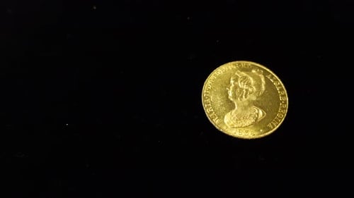 Gold Coin in Black Background 01